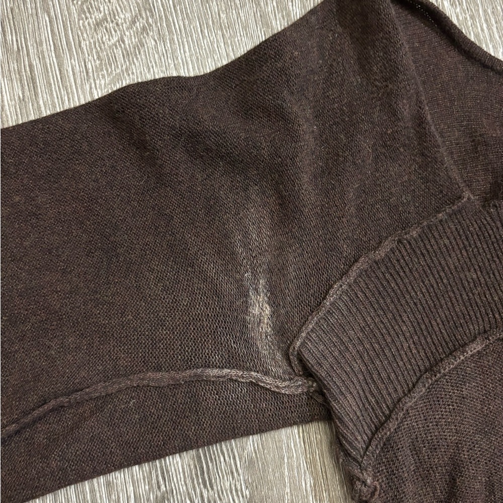 vintage 2000s Express brown knit empire waist top/dress - Picture 7 of 8